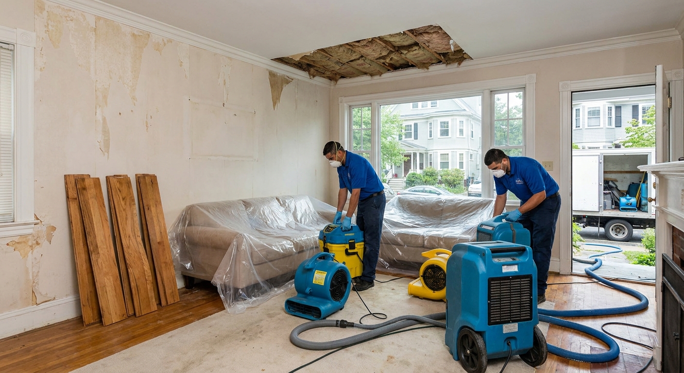 Water Damage Repair in Brookline