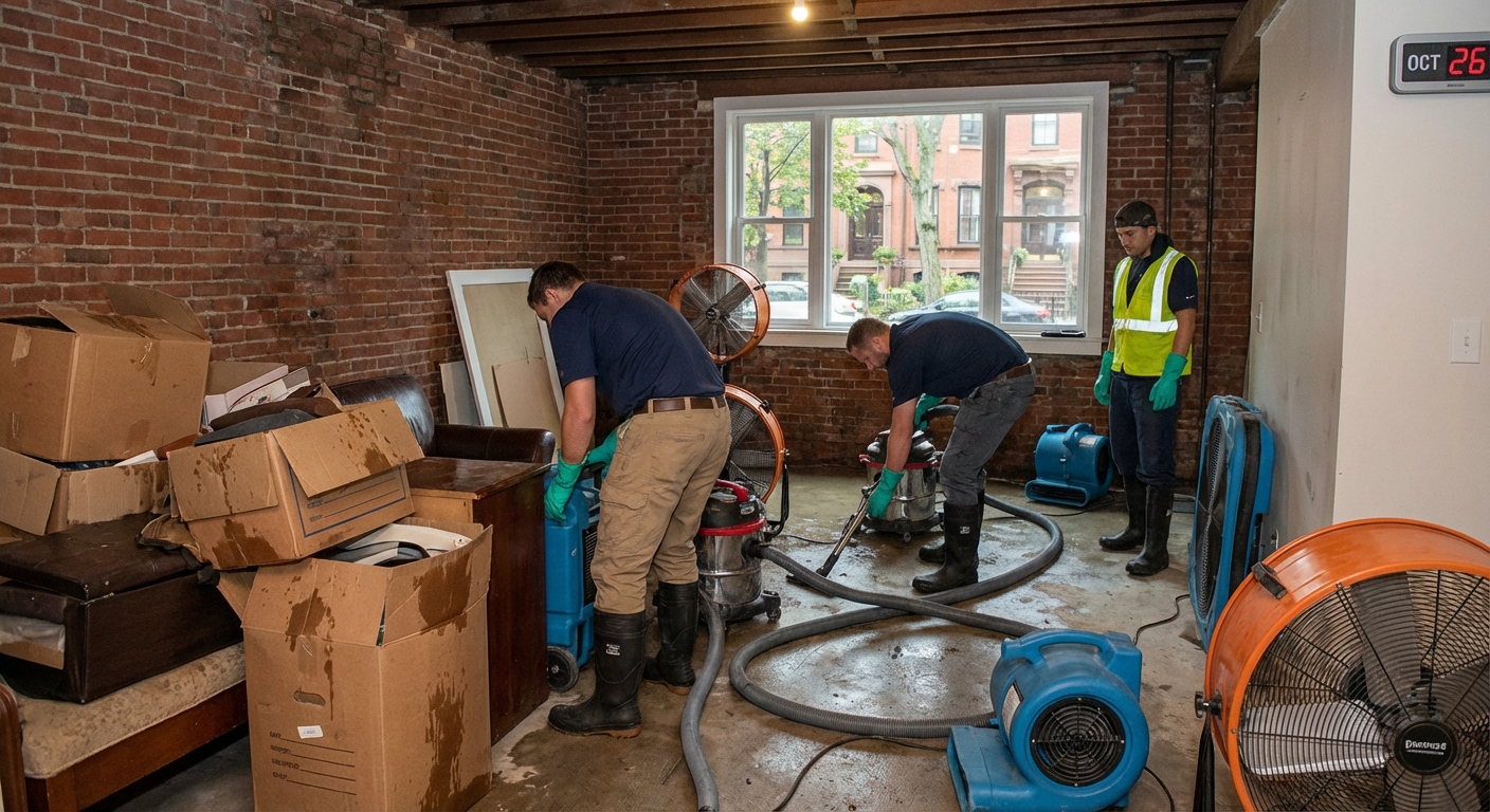 Flooded Basement Restoration in Cambridge