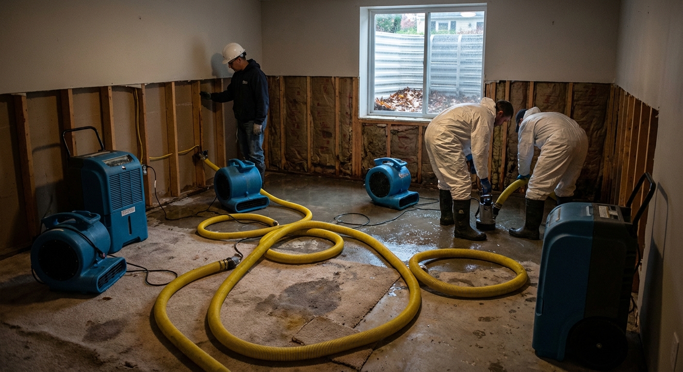 Flooded Basement Restoration in Beverly