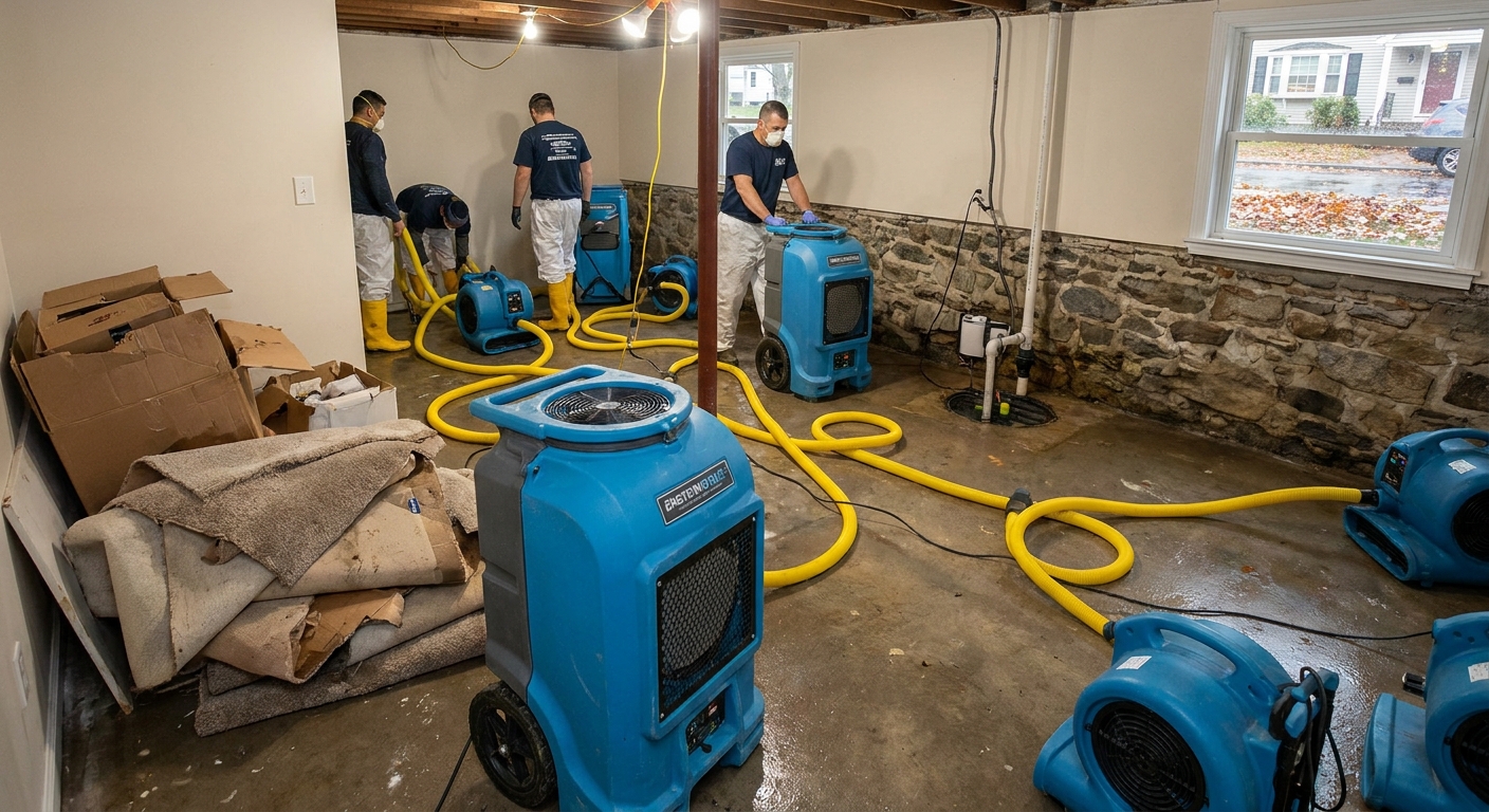 Waltham Flooded Basement Restoration